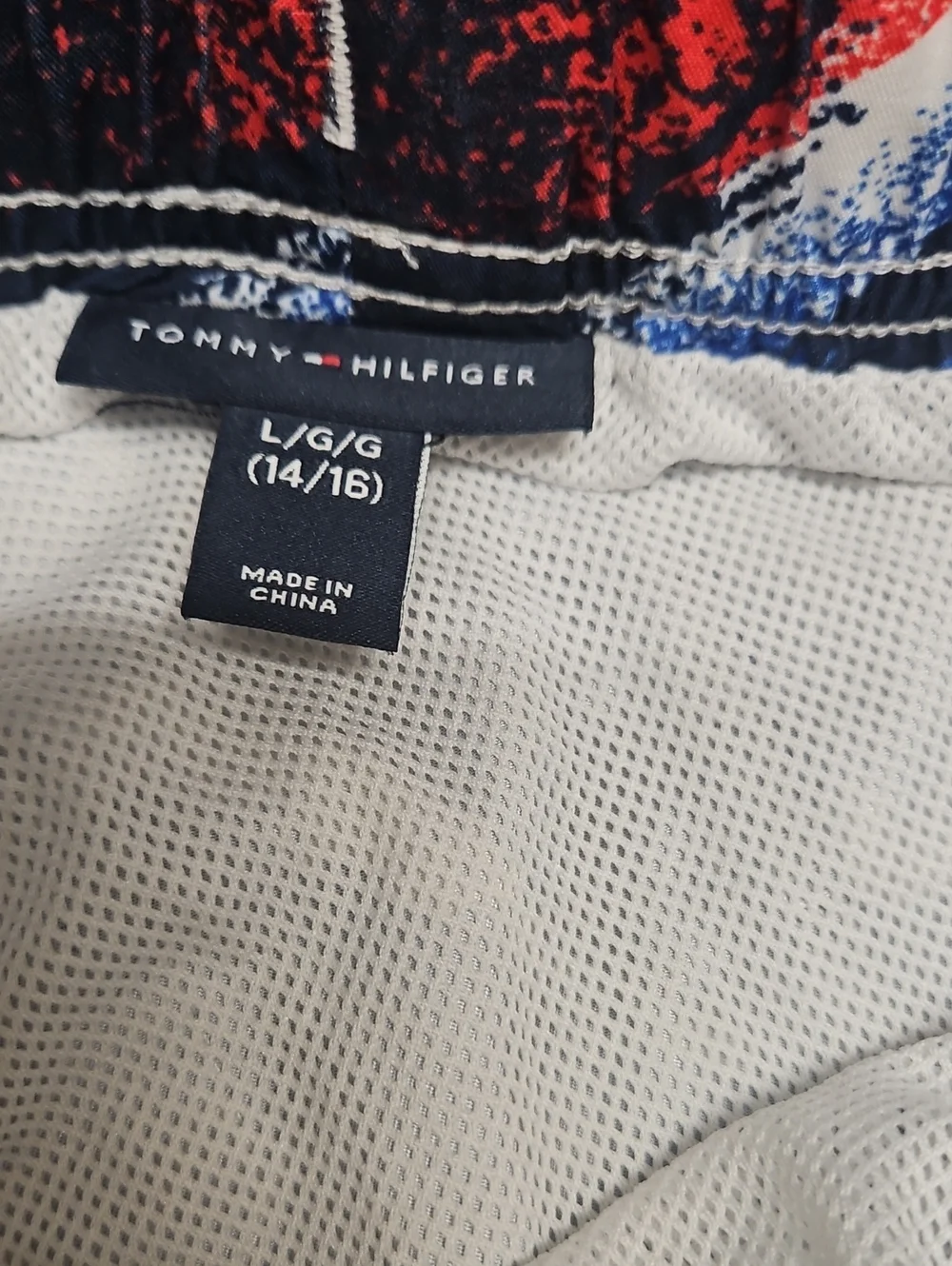 Tommy Hilfiger Red Blue White Logo Swim Shorts